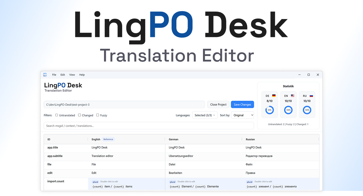 LingPO Desk | PO File Editor for Gettext Translations